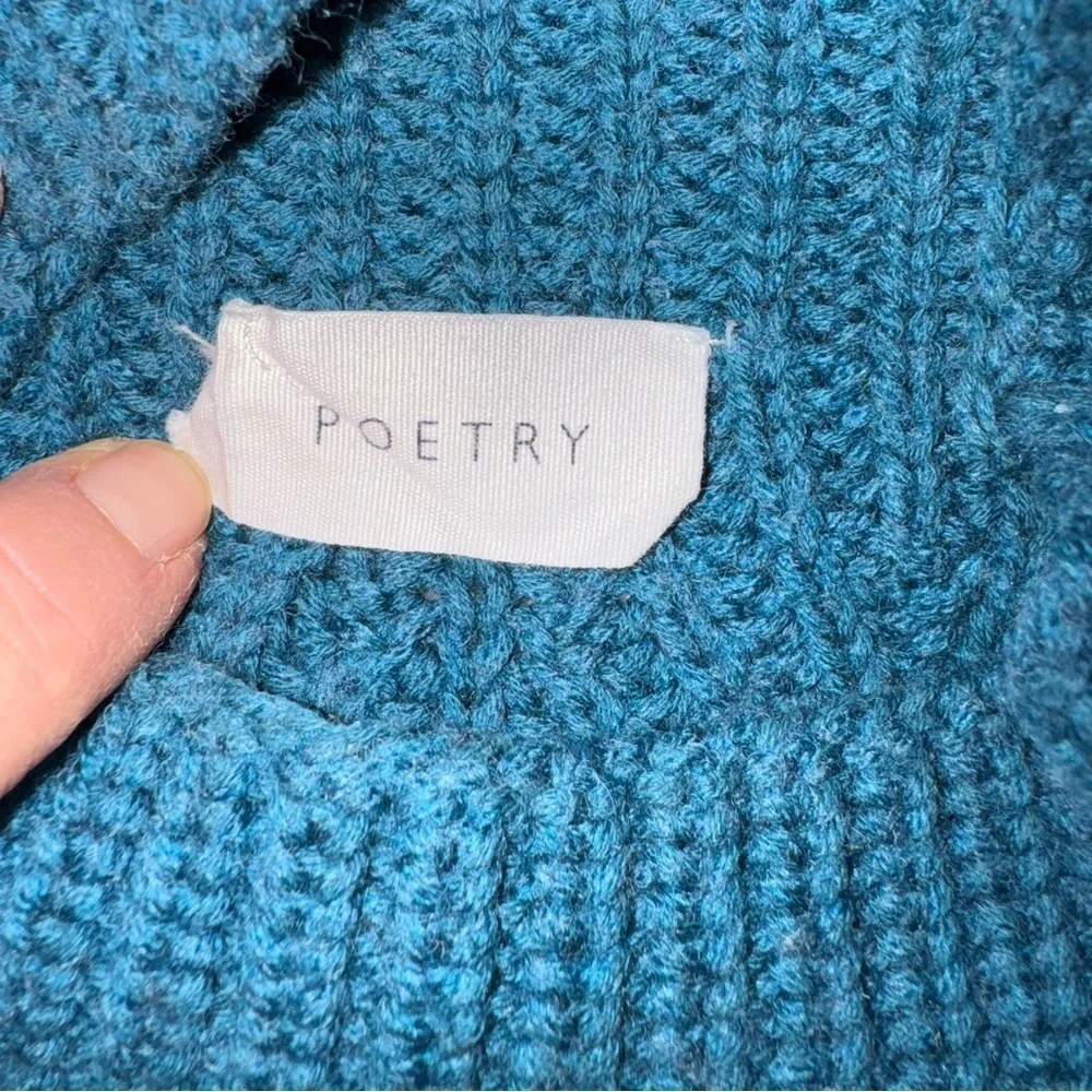 Poetry Teal Women's Sweater Size 16